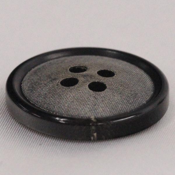 本水牛ボタン (ブラック消しコンビ) 25mm 1個入 天然素材 HB480-B 