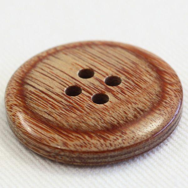 ボタン 木ボタン ウッドボタン 30mm 1個入 茶 ブラウン 釦 天然素材 ジャケット コート向 手芸 通販｜assure-2｜04