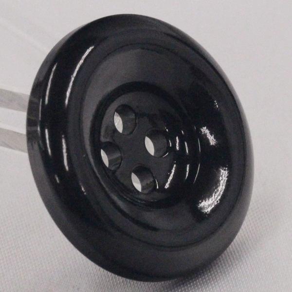 ボタン ラクトボタン 後染め黒 13mm 1個入 カゼイン素材の高級ボタン  シャツ ブラウス カーディガン 向 ボタン 手芸 通販｜assure-2｜04