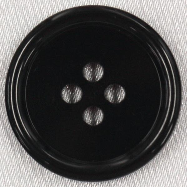 ボタン ラクトボタン 黒 15mm 1個入 カゼイン素材の高級ボタン  シャツ ブラウス ジャケット スーツ袖向 ボタン 手芸 通販｜assure-2