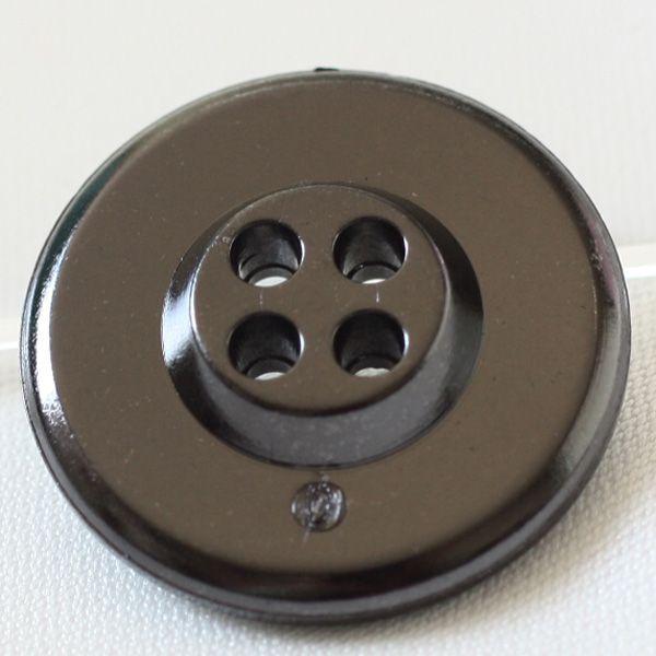 ボタン メタルボタン 金属ボタン 30mm サテンブラックニッケル 軽量 