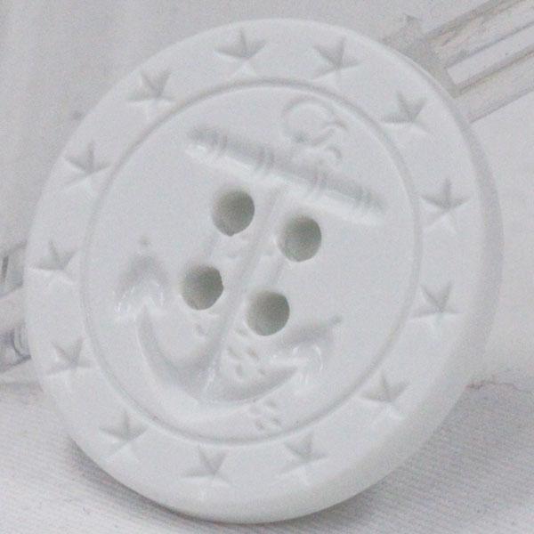 ボタン 白 ホワイト 28mm アンカー イカリ プラスチックボタン ピーコート マリン調 水兵 手芸 通販｜assure-2｜03