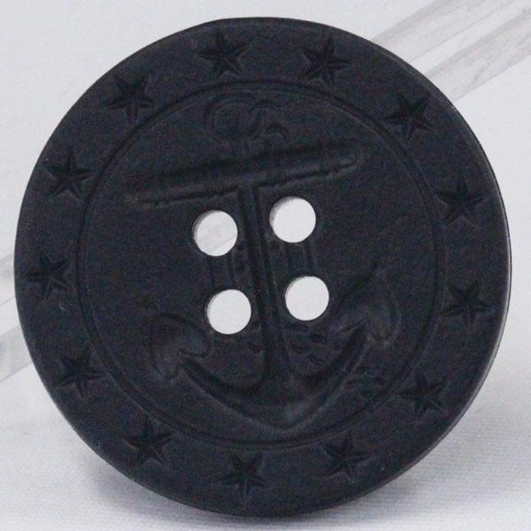 ボタン 黒 ブラック 28mm アンカー イカリ プラスチックボタン ピーコート マリン調 水兵 手芸 通販｜assure-2｜02