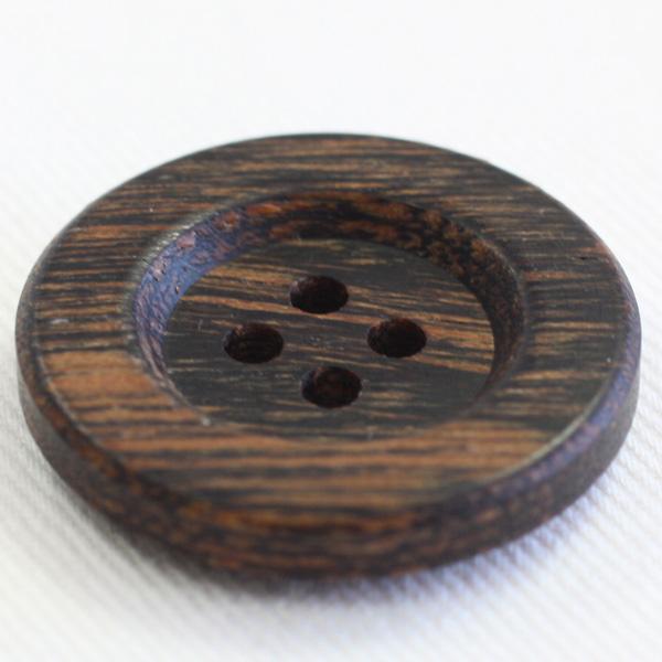 ボタン 木ボタン ウッドボタン 11.5mm 10個入 濃茶 ダークブラウン 釦 天然素材 シャツ ブラウス カーディガン 向 手芸 通販｜assure-2｜02