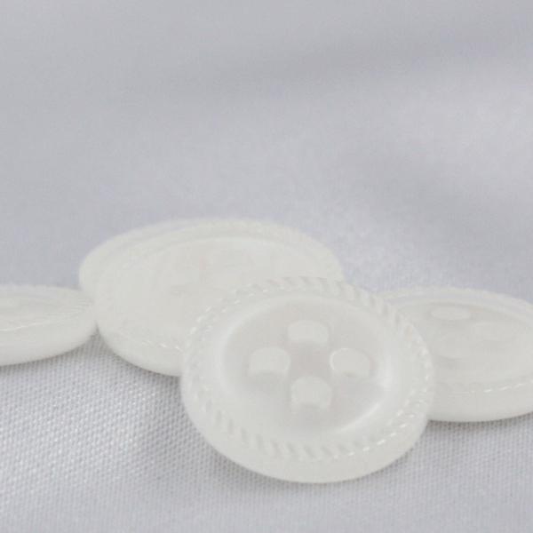 ボタン プラスチックボタン 10mm 1個入 釦 表4つ穴 白 ホワイト  シャツ ブラウス カーディガン 向 手芸 通販 日本製｜assure-2