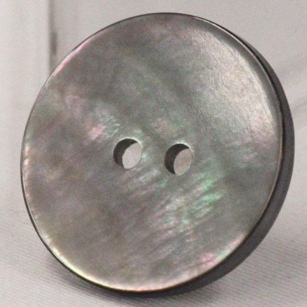 ボタン 貝ボタン 黒蝶貝 8mm 1個入 釦 天然素材 シェルボタン シャツ 
