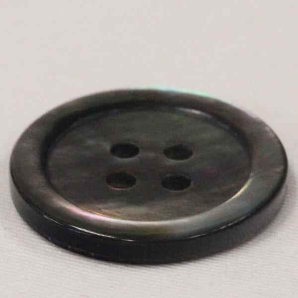 ボタン 貝ボタン 黒蝶貝 20mm 1個入 釦 天然素材 シェルボタン