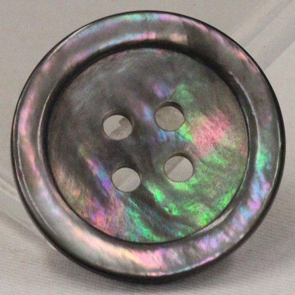 ボタン 貝ボタン 黒蝶貝 30mm 1個入 釦 天然素材 シェルボタン