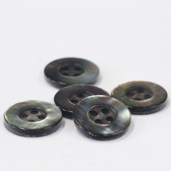 ボタン 貝ボタン 黒蝶貝 23mm 1個入 釦 天然素材 シェルボタン