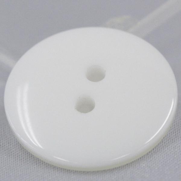 ボタン プラスチックボタン 01 白 18mm 1個入 貝調 碁石型 2つ穴 裏ボタン 力釦  シャツ ブラウス ボタン 手芸 通販｜assure-2｜05