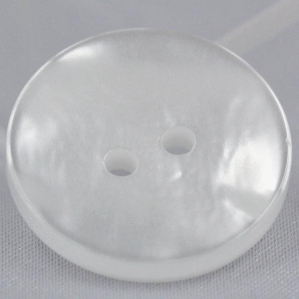 ボタン プラスチックボタン 01 白 18mm 1個入 貝調 皿型 2つ穴  シャツ ブラウス ボタン 手芸 通販｜assure-2｜02