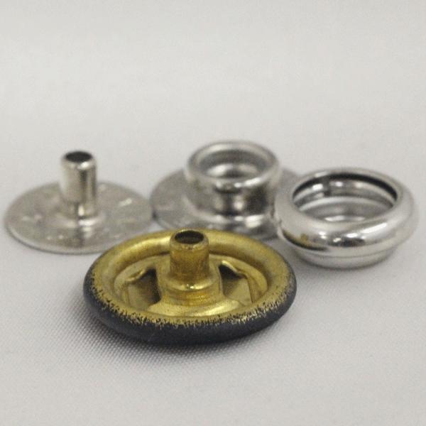 ボタン ドットボタン 7301 SELEX 15mm 5セット入 ジャンパーホック 黒