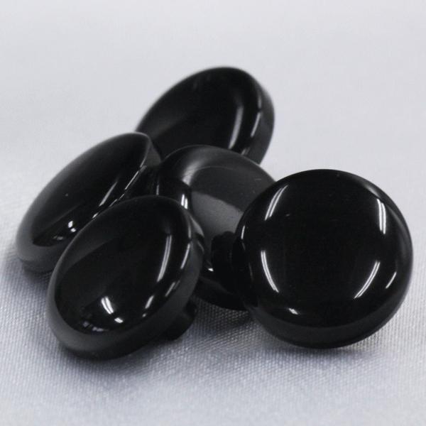 ボタン プラスチックボタン 20mm 1個入 釦 裏足付 黒 ブラック スーツ 