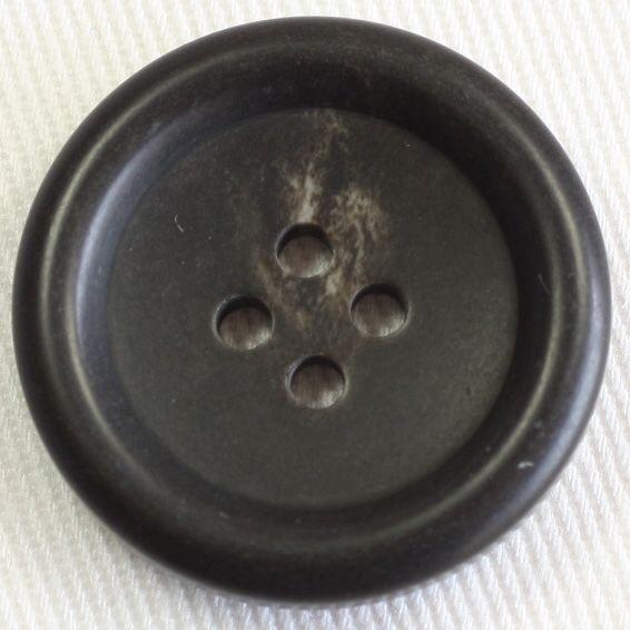 ボタン スコッチボタン 水牛調 プラスチック 18mm 茶系 1個入 スーツ