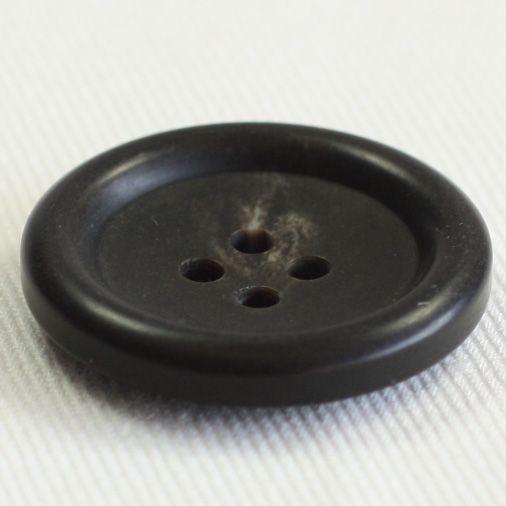 ボタン スコッチボタン 水牛調 プラスチック 25mm 茶系 1個入