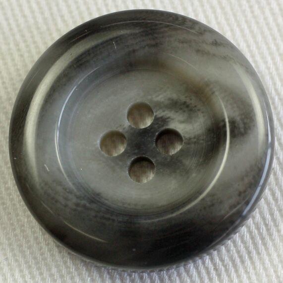 ボタン スコッチボタン 水牛調 プラスチック 25mm うすグレー 1個入