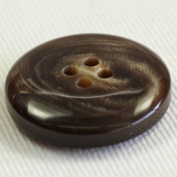 ボタン スコッチボタン 水牛調 プラスチック 20mm 茶系 1個入 スーツ