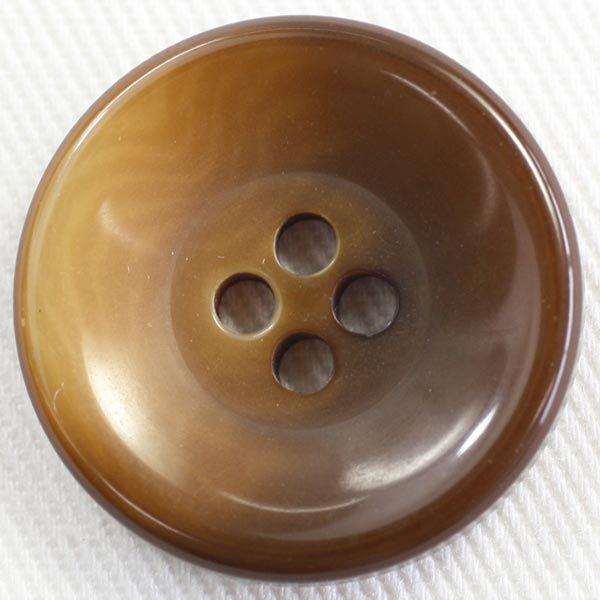 ボタン プラスチックボタン 43 茶系 23mm 1個入 ナット調  ジャケット コート向 ボタン 手芸 通販｜assure-2