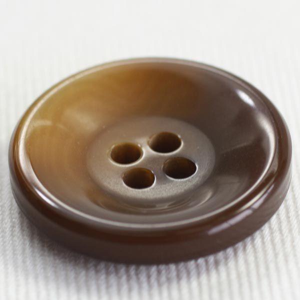 ボタン プラスチックボタン 43 茶系 23mm 1個入 ナット調  ジャケット コート向 ボタン 手芸 通販｜assure-2｜02