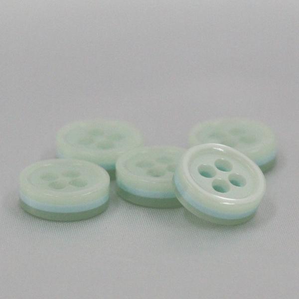 ボタン プラスチックボタン 白ｘうす青 9mm 10個入  カラフル  シャツ ブラウス カーディガン 向 ボタン 手芸 通販｜assure-2