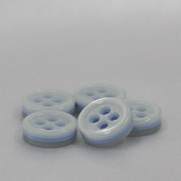 ボタン プラスチックボタン 白ｘ青 9mm 10個入  カラフル  シャツ ブラウス カーディガン 向 ボタン 手芸 通販｜assure-2