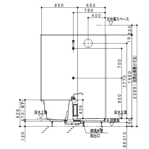 ハウステック ユニットバス NJB サイズ 1115 集合住宅 ハウステック ユニットバス NJB サイズ 1115 集合住宅