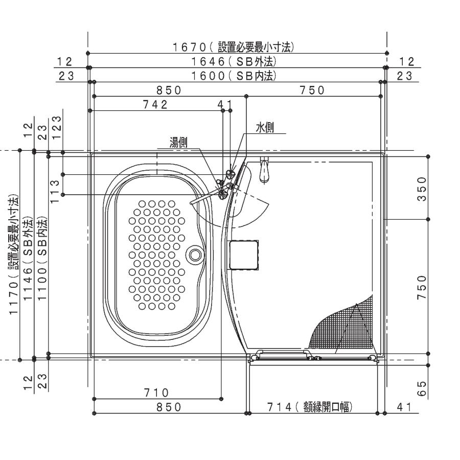 ハウステック ユニットバス NJB サイズ 1116 集合住宅 ハウステック ユニットバス NJB サイズ 1116 集合住宅