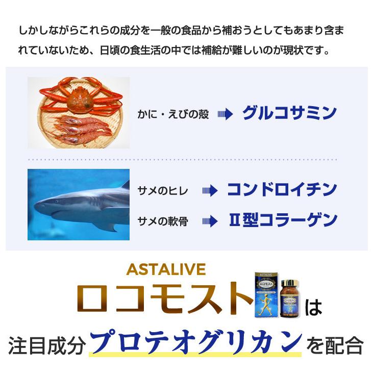プロテオグリカン グルコサミン コンドロイチン II型コラーゲン 配合 サプリ 2個セット あおもりPG ASTALIVE ロコモスト 30日分 ギフト 対応可 サケ鼻軟骨の画像