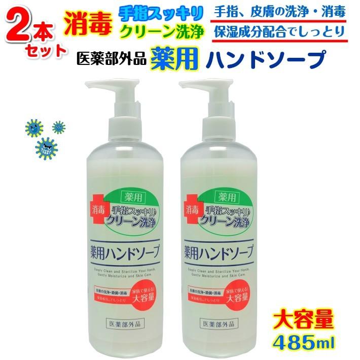 送料無料 2個セット 医薬部外品  薬用 ハンドソープ 大容量 485ml　消毒 手指スッキリクリーン洗浄｜astalive