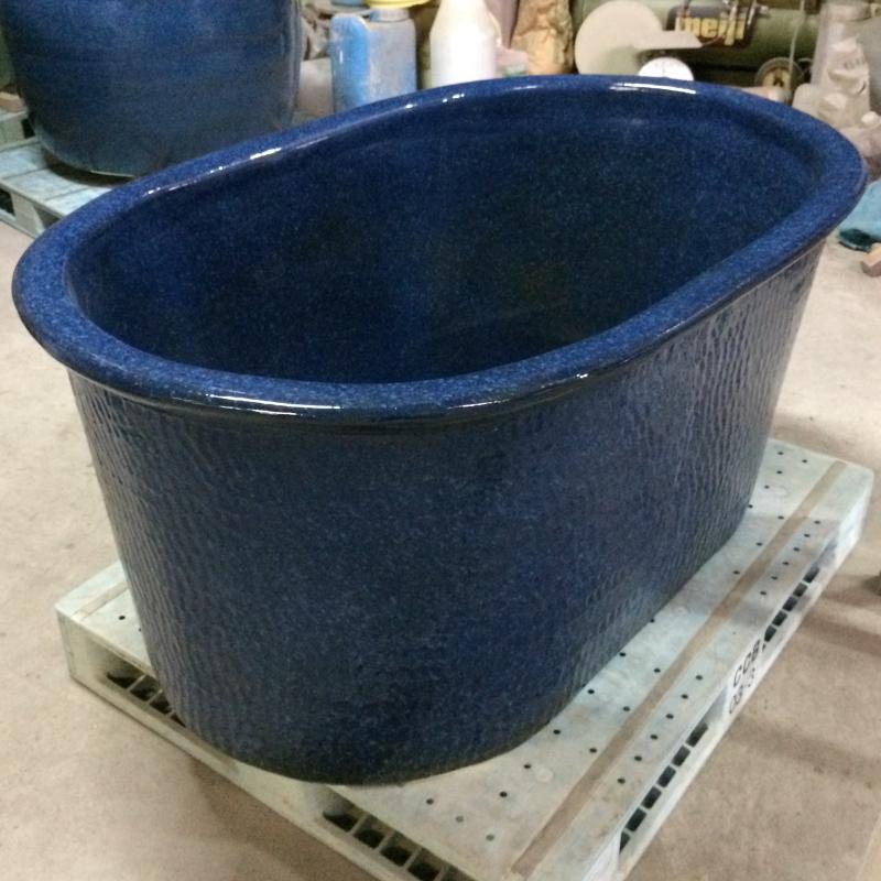 W1500×850×H600 陶器風呂-小判型 信楽焼 陶器のお風呂 浴槽 製作 本体