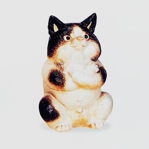 W150×D140×H225 ボスねこ（白黒）7.5号 Y-OKI-118-14 信楽焼 陶器  置物 部屋 玄関  猫 ねこ ネコ｜astarlet