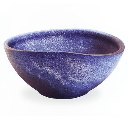 W430×D390×H190 ブルー窯肌変形水鉢 14号 Y-SS-081-04 スイレン 睡蓮 メダカ鉢 金魚鉢 メダカ MEDAKA HACHI