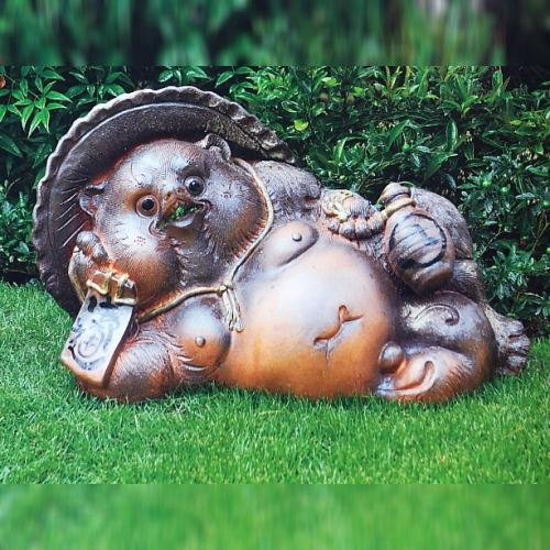 初回限定 W710 D330 H410 寝狸 25号 Y Ta 90 08 信楽焼 陶器 狸 たぬき 置物 タヌキ 即納最大半額 Blog Lonolife Com