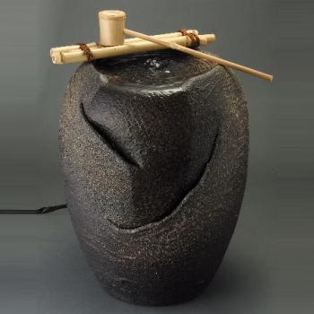 ポイント10倍]信楽焼 循環式 つくばい 電動 響 湧き水 蹲 水琴窟 陶器