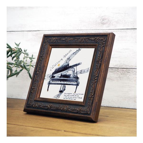 アートタイル AMAZING GRACE 100×100mm / 渡辺 紀久子 ペン画 絵 絵画