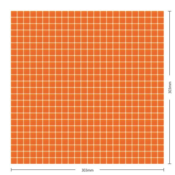 アートモザイクタイル(ケース)　アートモザイク施釉10角　Art　Mosaic　34シート入　ATS10-E24　10角紙貼り　オレンジ　名古屋モザイク