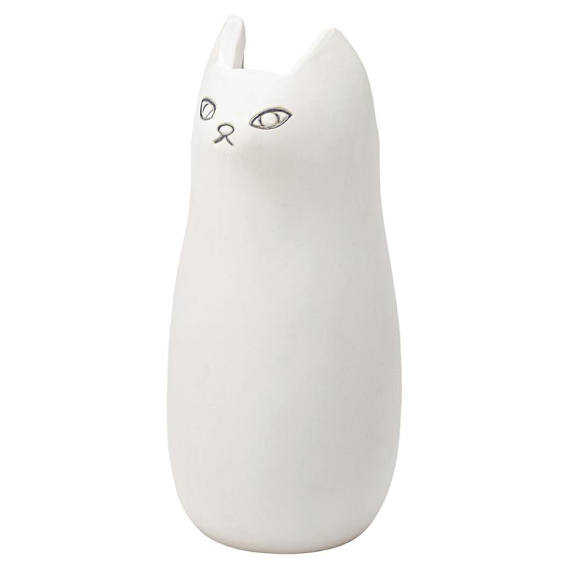 傘立て ホワイト 白 おしゃれ 北欧 陶器 アンブレラスタンド 猫 ネコ