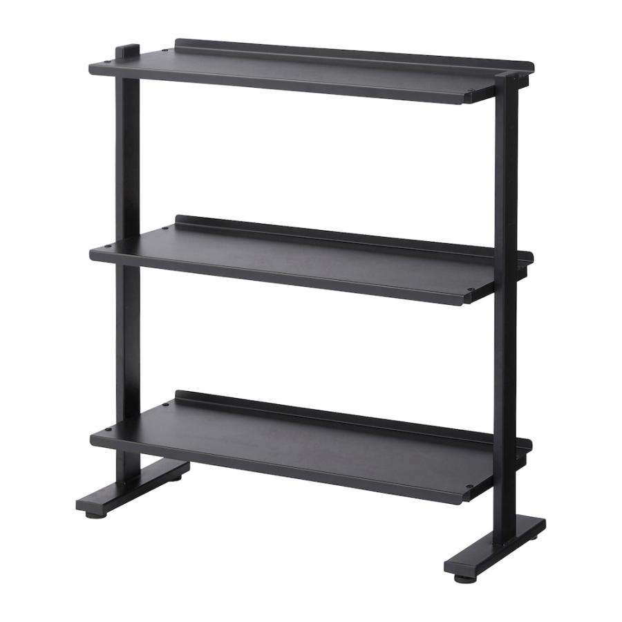 2WAYラック3D ラック 収納棚 ブラック 黒色 おしゃれ 北欧 3段