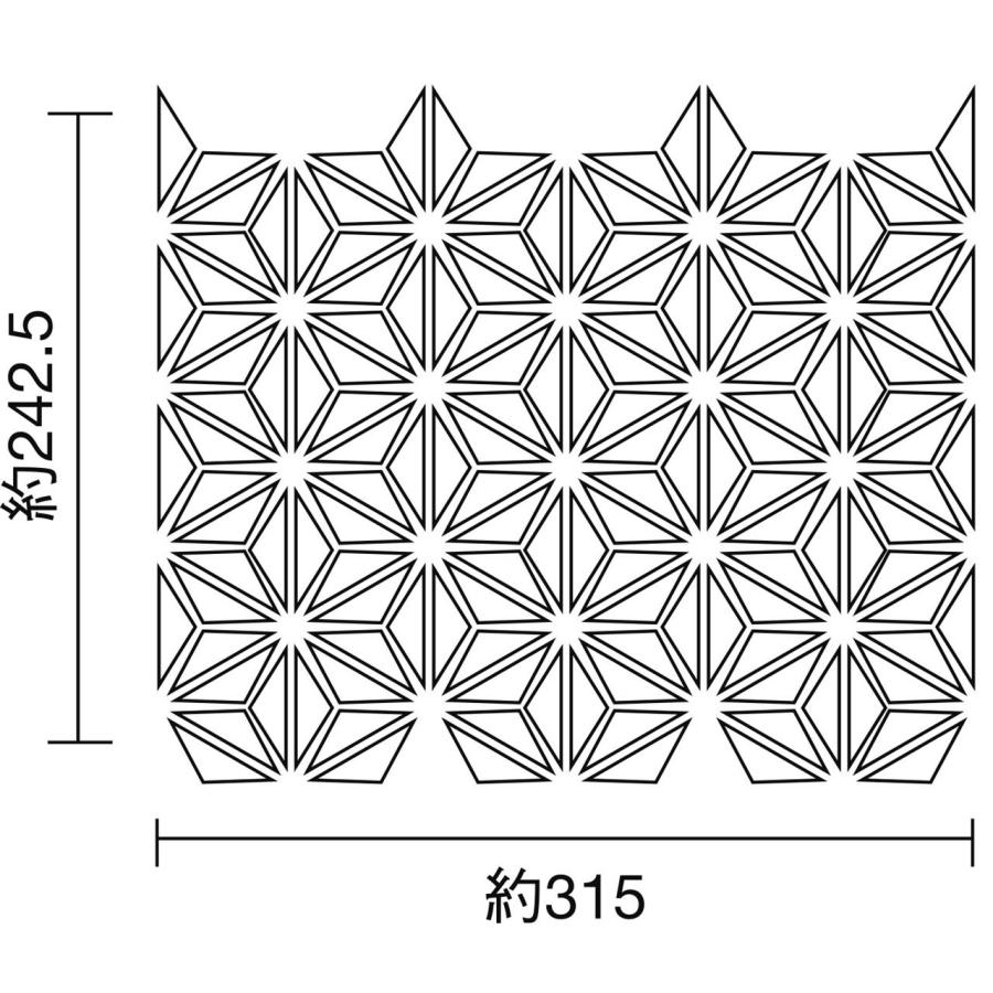 通販のアイリスプラザ アートモザイクタイル(ケース) 麻の葉 Asanoha アクセントカラー(窯変) 45×14三角形紙貼り 燻黒(いぶしぐろ) セミマット 25シート入 FRO-036 / 名古屋モザイク