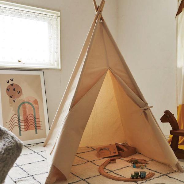 ティピーテント 室内テント インテリア雑貨 アイボリー 白色 おしゃれ