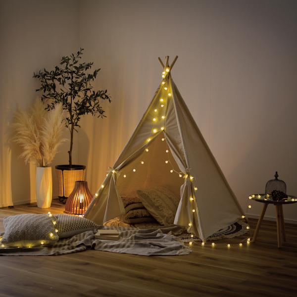 ティピーテント 室内テント インテリア雑貨 アイボリー 白色 おしゃれ
