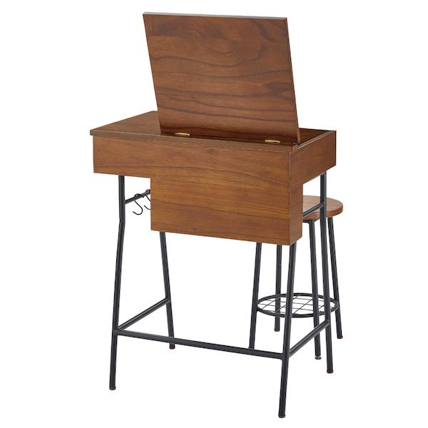 ドレッサースツールセット ドレッサー ミラー ブラウン 茶色 おしゃれ