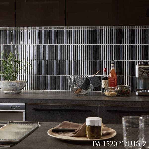 LIXIL インテリアモザイク ルンゴ 150×20mm角ボーダーネット張り LIXIL インテリアモザイク ルンゴ 150×20mm角ボーダーネット張り