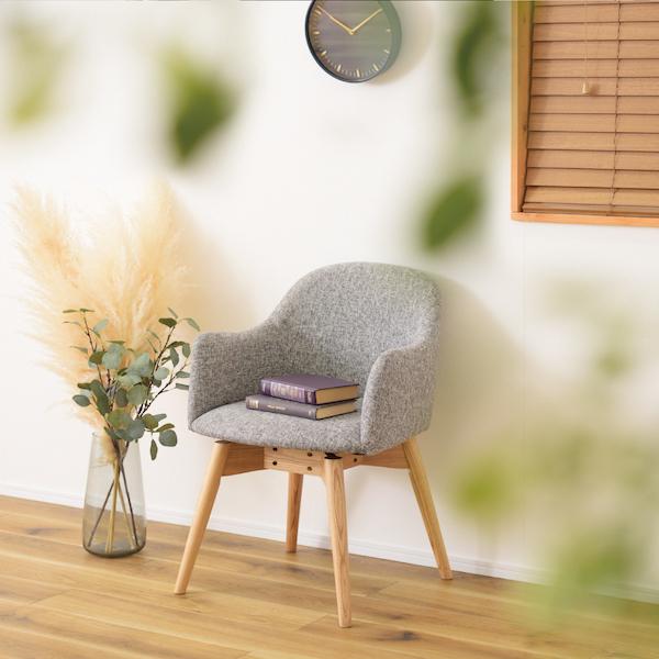 回転式 チェア 椅子 カラメリ 背もたれ 肘付き 茶色 KRM-020 N02 回転式チェア チェア 椅子 カラメリ ブラウン 茶色 おしゃれ