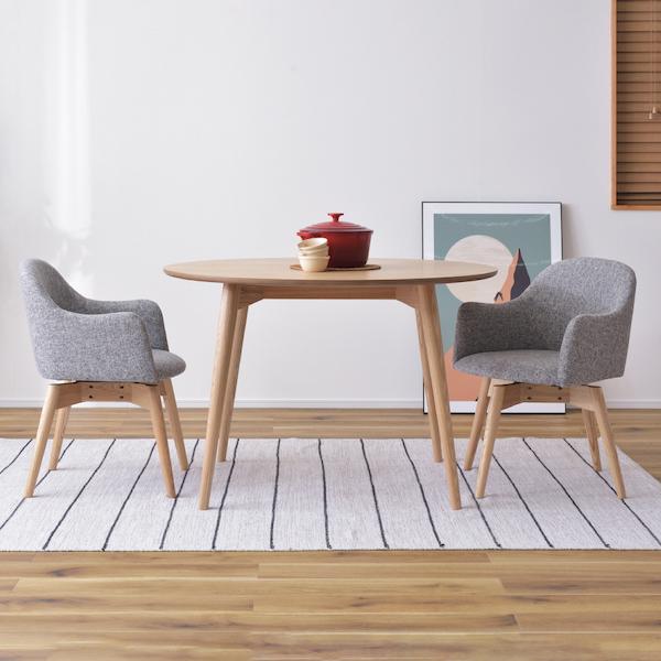 回転式 チェア 椅子 カラメリ 背もたれ 肘付き 茶色 KRM-020 N02 回転式チェア チェア 椅子 カラメリ ブラウン 茶色 おしゃれ