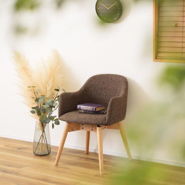 回転式チェア チェア 椅子 カラメリ グレー 灰色 おしゃれ 北欧 1人