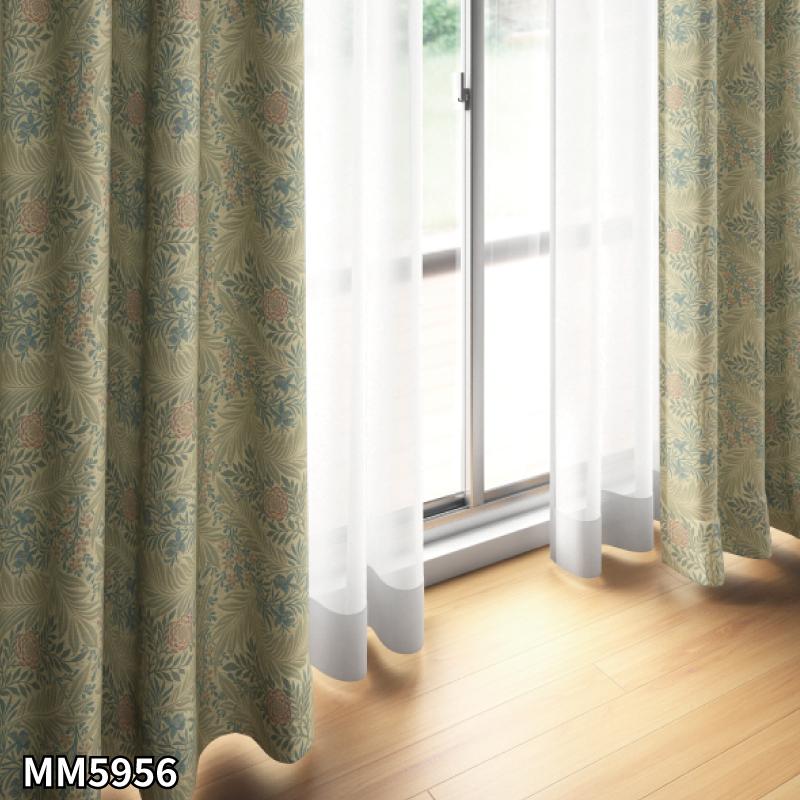 ウィリアム・モリス ラークスパア Larkspur MM5956 MM5957 ドレープ