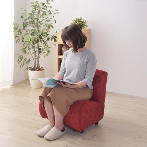 1人掛けソファポータブルチェアレッドNS-611RD