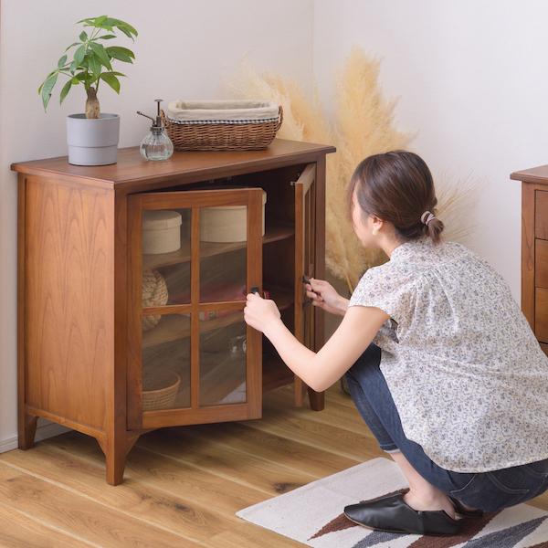 キャビネット 収納棚 Timber 北欧 おしゃれ 木製 天然木 アンティーク