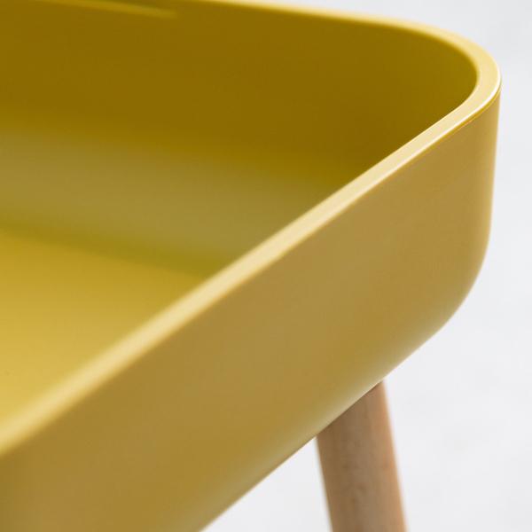 サイドテーブル テーブル 机 レクトイエロー 黄色 おしゃれ 北欧